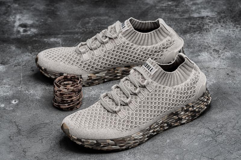 Nobull Wild Sand Knit Runner Men's Running Shoes Brown | USA Q1115M